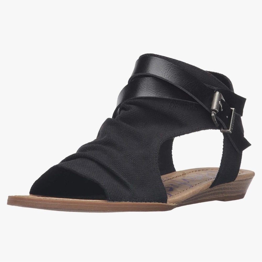 Blowfish Women's Black Wedge Sandal